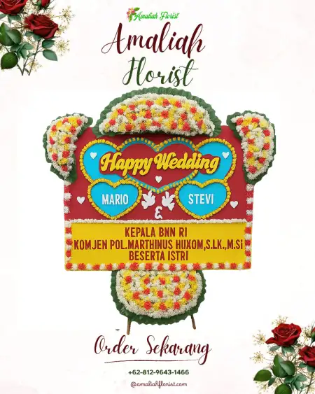 Papan Bunga Pernikahan Serawai